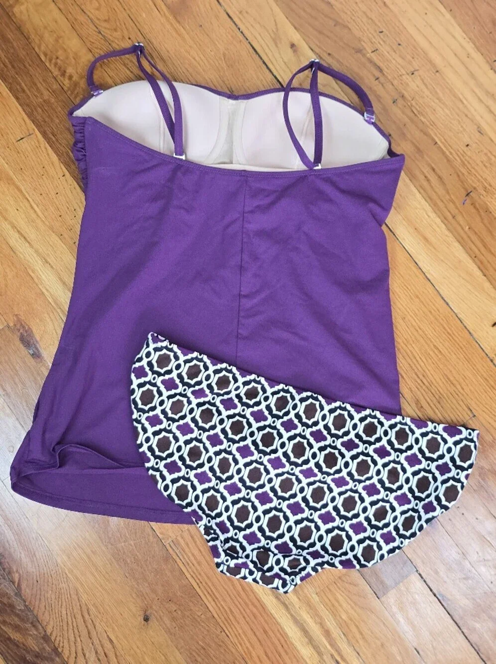 Land's End Purple Two Piece Tankini Set 16
